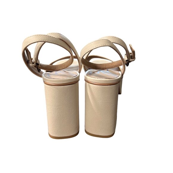 Zodiac Women's Priya Sandals Two-Piece Strap Block Heel Beige Size 8.5 - Picture 6 of 10